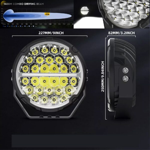 Halógenos 9 Inch DRL (White and yellow) - Imagen 2